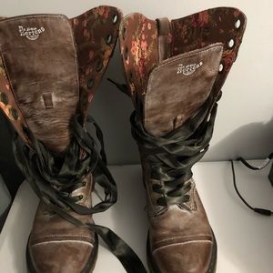 Dr Martens size 9 tall boots.  Brown.